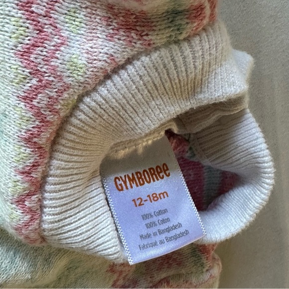 Gymboree - Pink and Cream Knit Dress - Picture 2 of 4